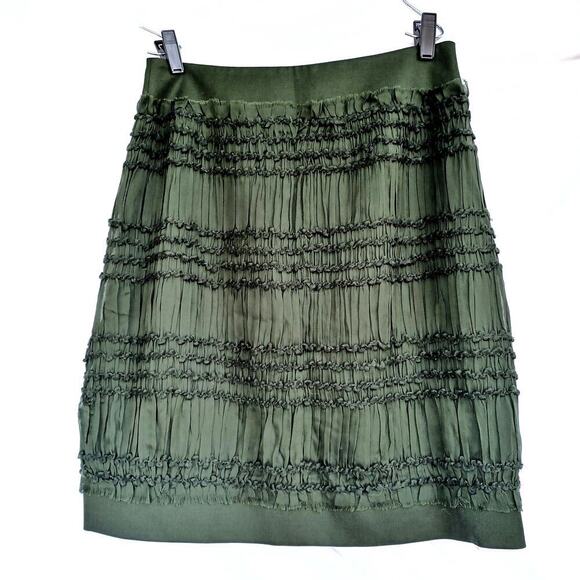 Philosophy di Alberta Ferretti Green Wool Blend Pencil Skirt | Made in Italy EUC - Picture 1 of 16